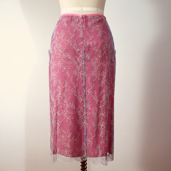 BARNEYS Pink Silk Skirt - Picture 7 of 8